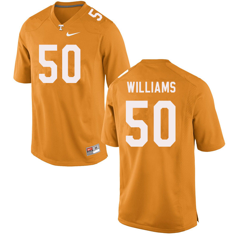 Men #50 Savion Williams Tennessee Volunteers College Football Jerseys Sale-Orange